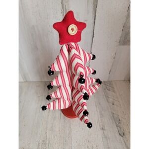 Peppermint striped tree bell Xmas tree home decor figure red white unique